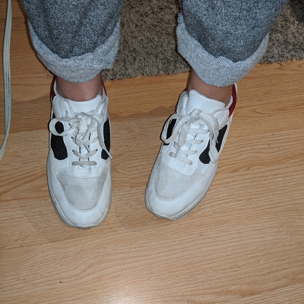 White sneakers